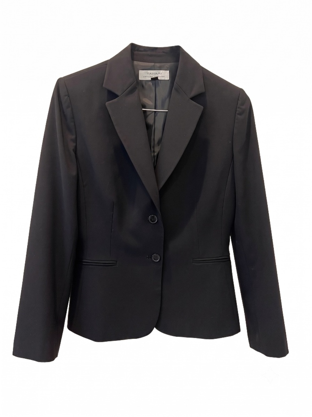 Tahari by Arthur S. Levine Classic Black Two-Button Blazer -- Size 8